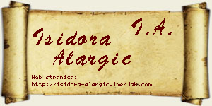 Isidora Alargić vizit kartica